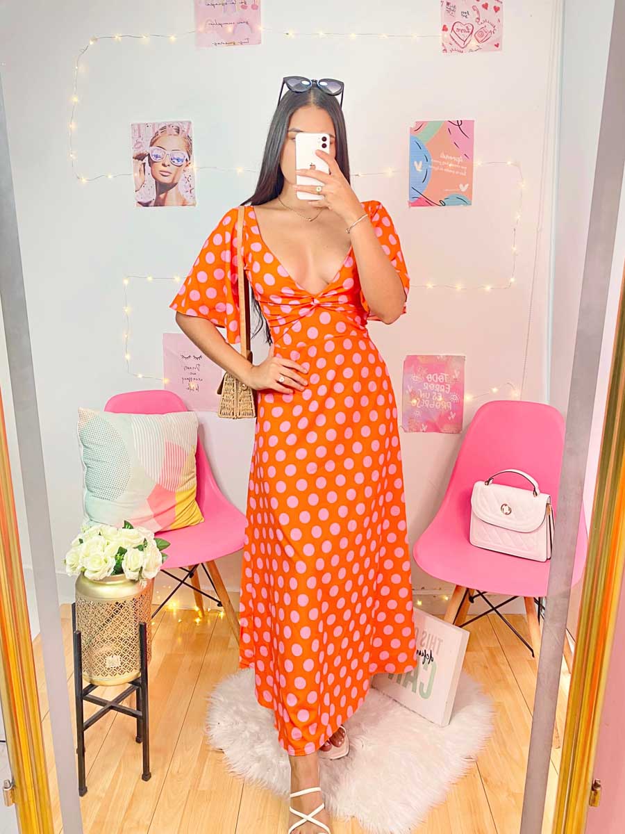 Vestido Largo Peggy Naranja