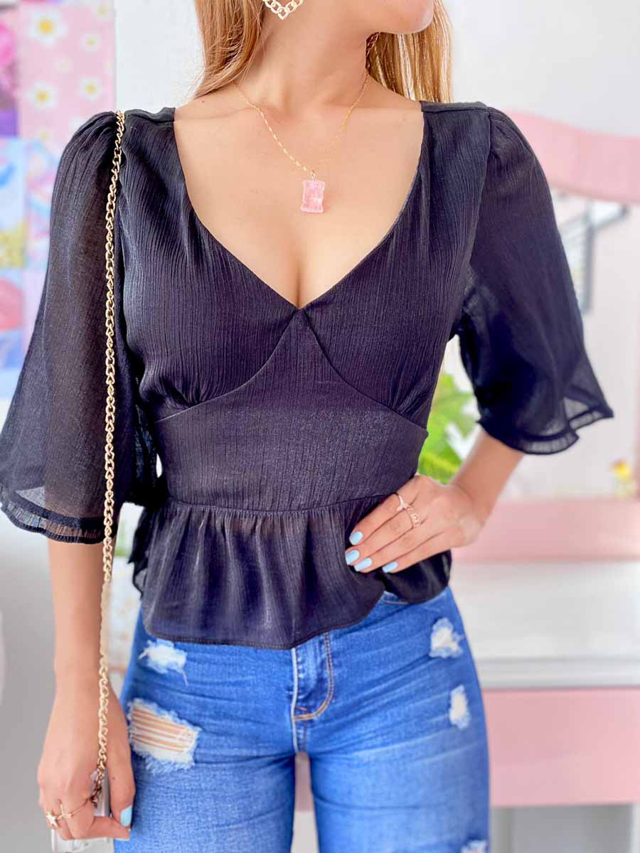 Blusa Rosario Negra