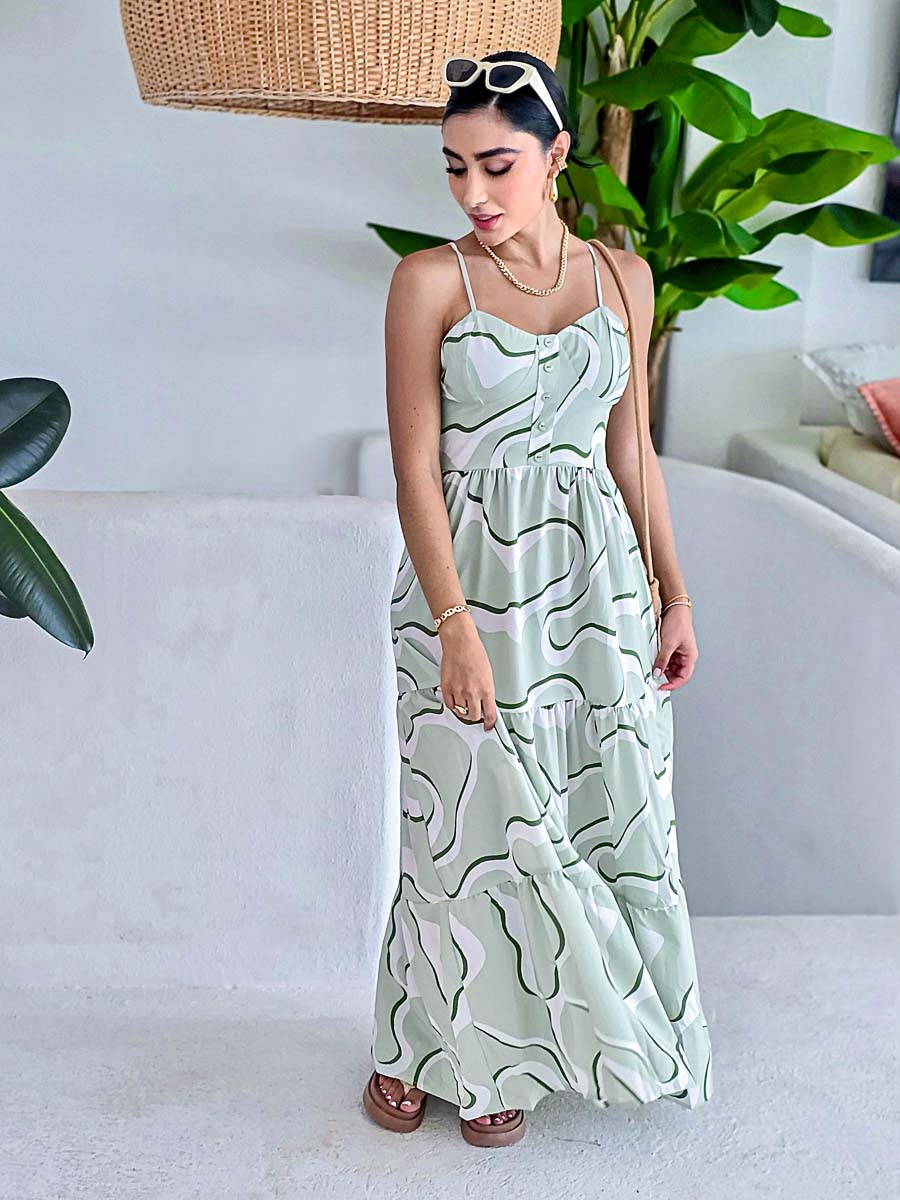 Vestido Taliana Est Verde Manzana