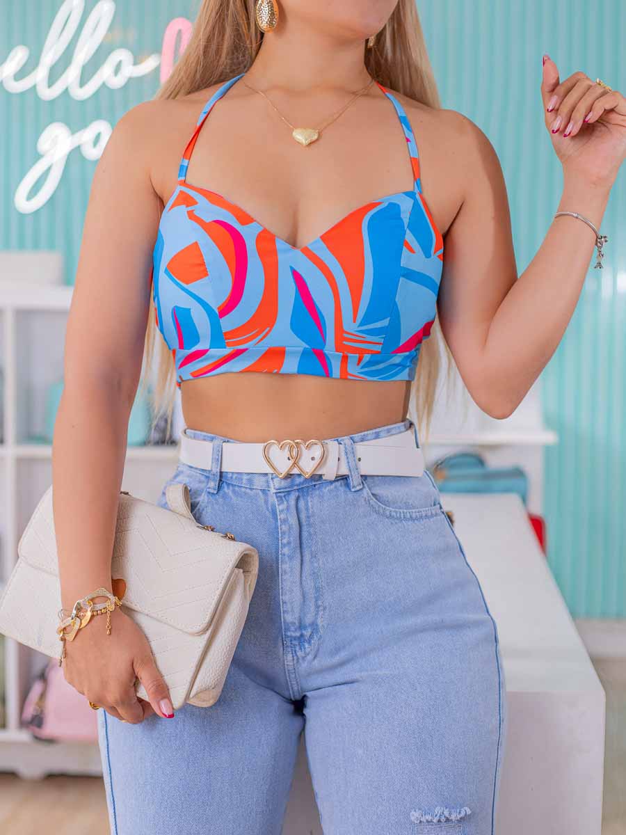 Top Camila Est Azul