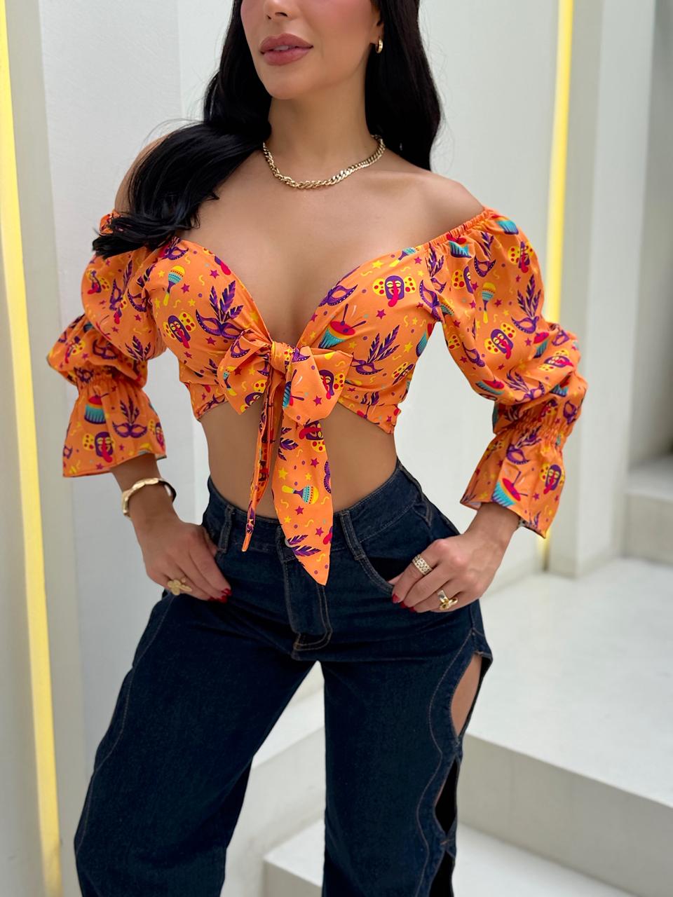 Blusa Andalucia Carnaval Salmon