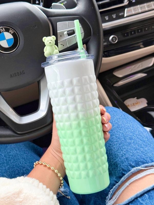 Termo Termico Candy Bear Blanco/Verde