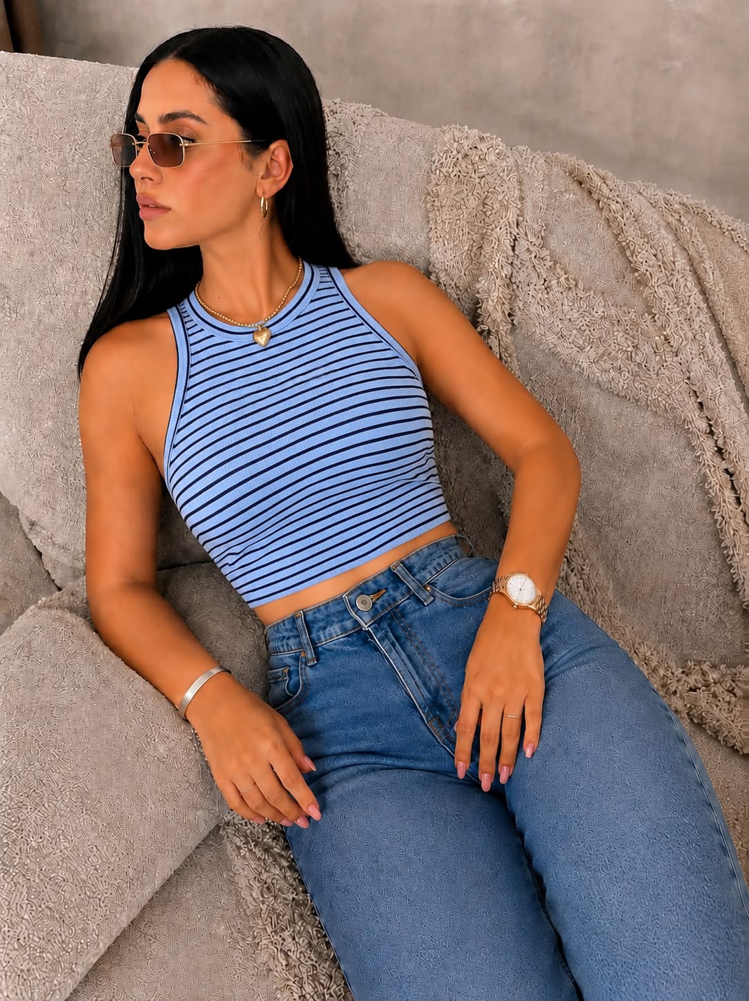 Blusa Corta Amorosa Rayas (Todos Los Colores)